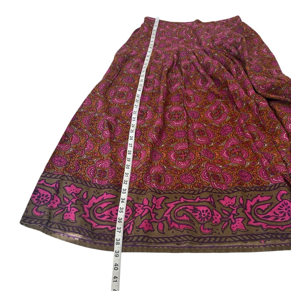 Free People Run River Wide Leg Pants in a purple and pink floral print, size L - Picture 7 of 9